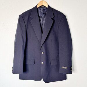 Haband Executive Division Navy Blue Blazer Jacket Men's 42R Two Button